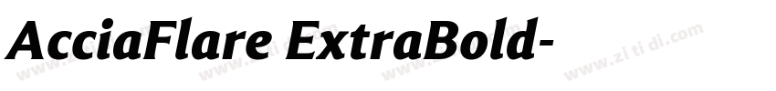 AcciaFlare ExtraBold字体转换